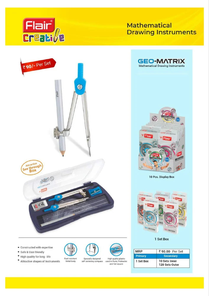 Flair Geo-Matrix Mathematical Drawing Instruments