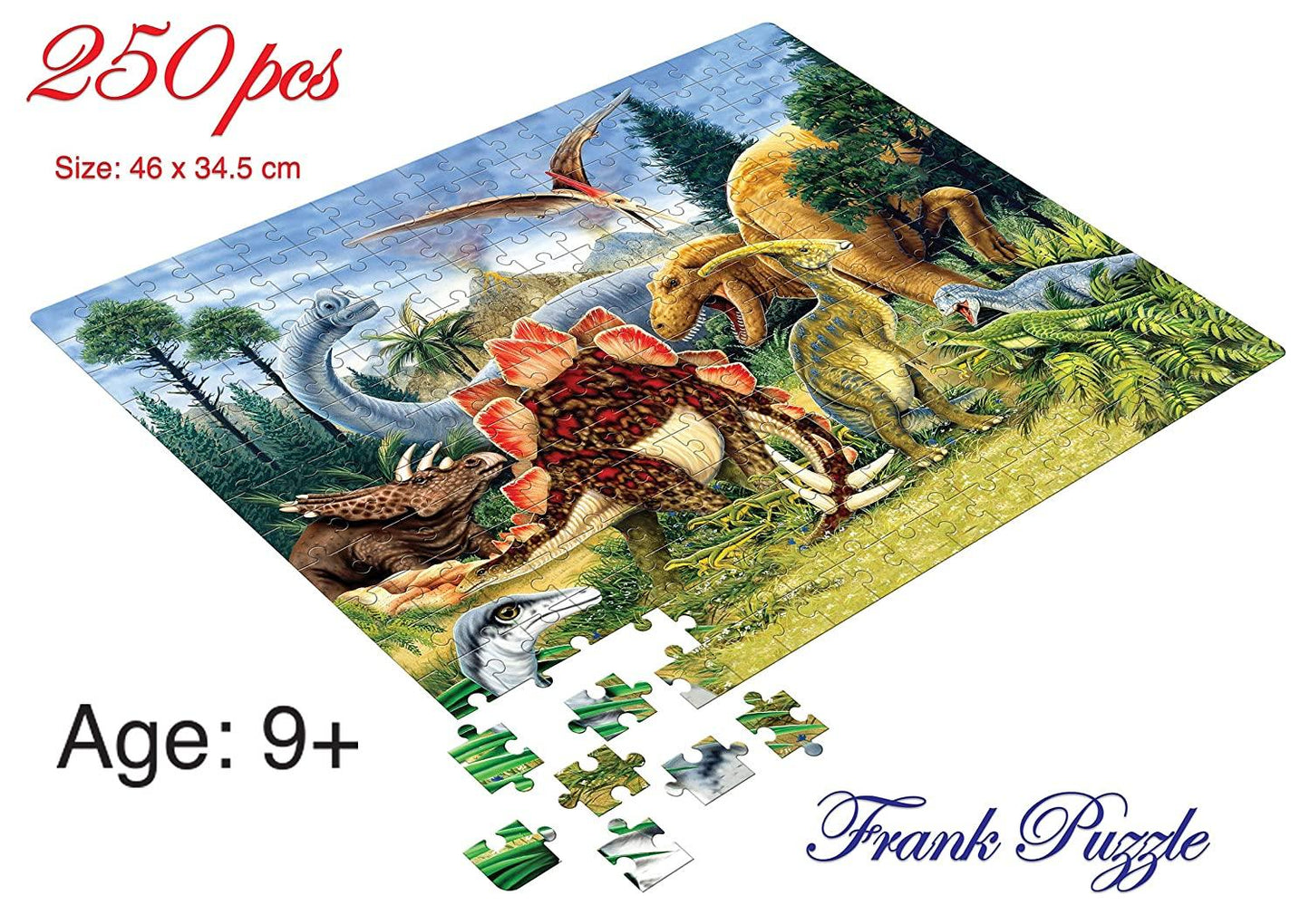 Frank Dinosaur Country 250 Pieces Jigsaw Puzzle for 9 Years and Above