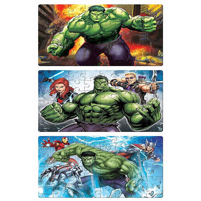 Frank Avengers The Incredible Hulk! 3 In 1 Puzzle Puzzles for Kids Age 5Y+