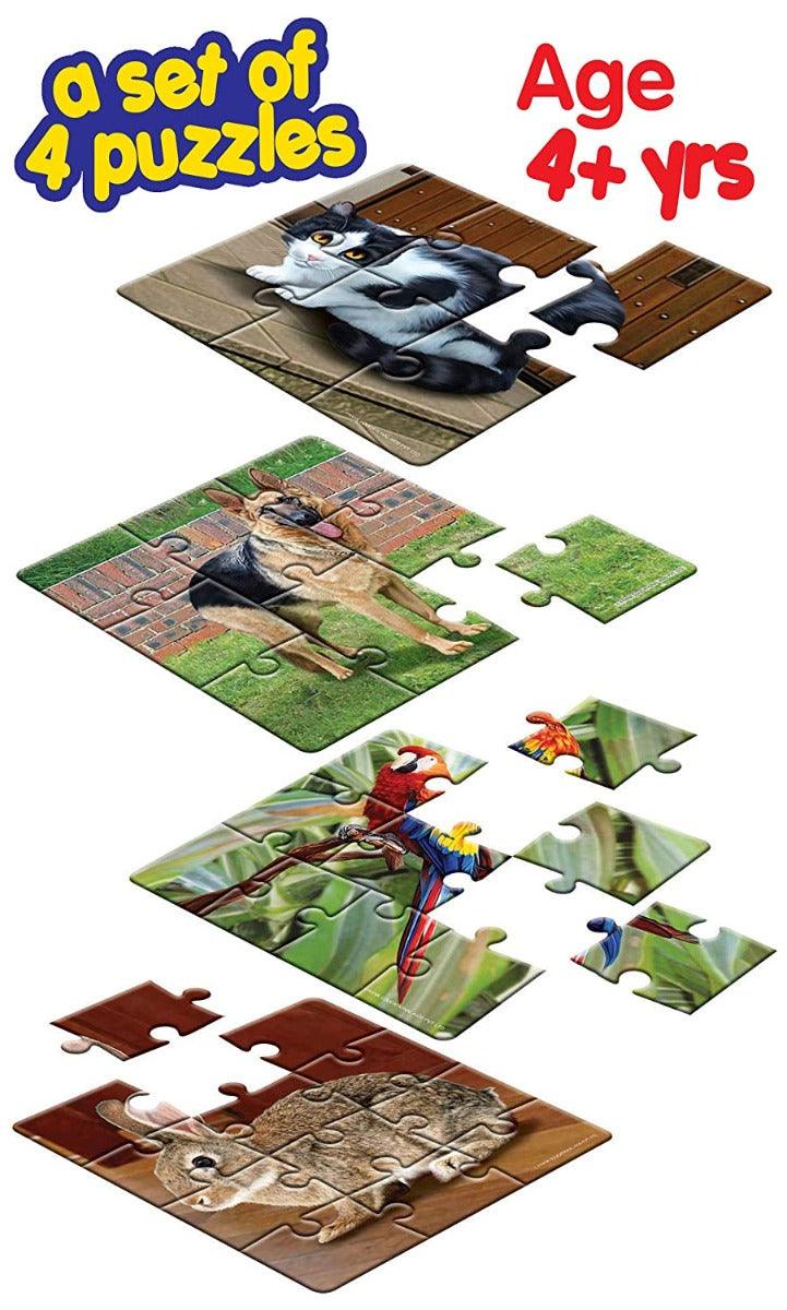 Frank My Pets Animal Puzzle - A Set of 4 Jigsaw Puzzle for Kids Above 4+ Years