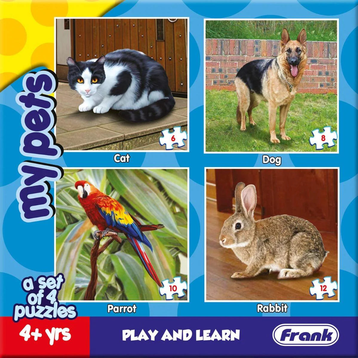 Frank My Pets Animal Puzzle - A Set of 4 Jigsaw Puzzle for Kids Above 4+ Years