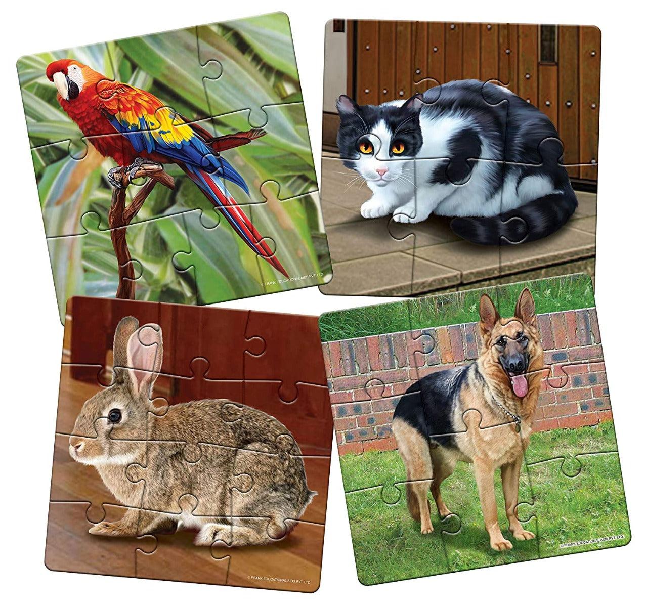 Frank My Pets Animal Puzzle - A Set of 4 Jigsaw Puzzle for Kids Above 4+ Years