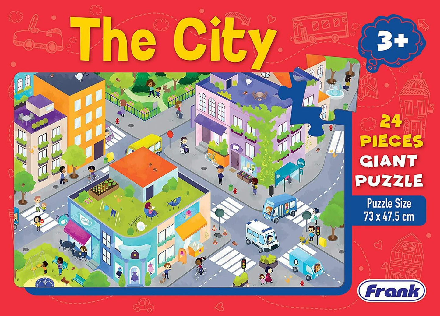 Frank The City 24 Pieces Giant Floor Puzzle