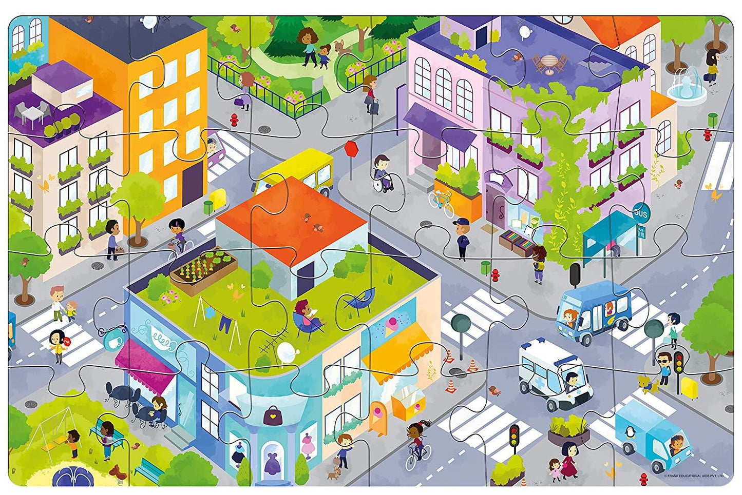 Frank The City 24 Pieces Giant Floor Puzzle
