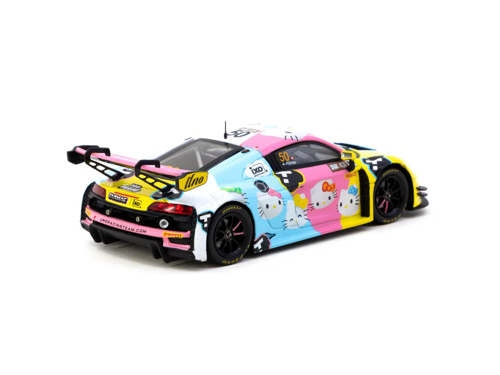 Tarmac Works 1/43 Audi R8 LM GT3 Evo II Macau GT Cup "Hello Kitty 50th Anniversary Edition" With Acrylic Case