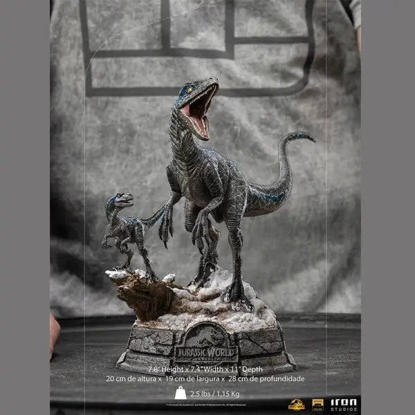 Blue and Beta Deluxe Statue from Jurassic World Dominion – 1/10 Scale by Iron Studios