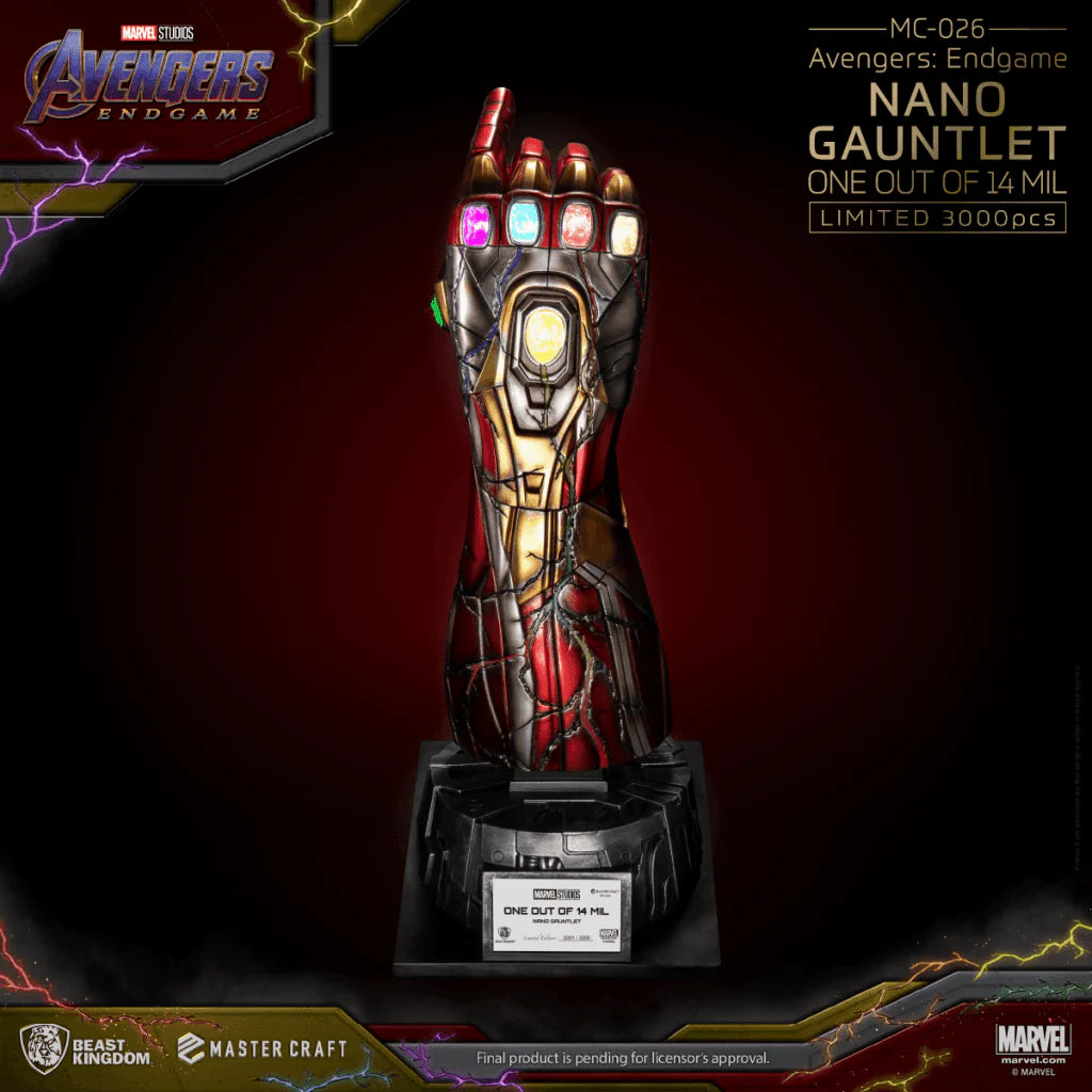 Beast Kingdom MC-026 Avengers: Endgame Master Craft Nano Gauntlet 1:1 Scale (Limited Edition of 3000)