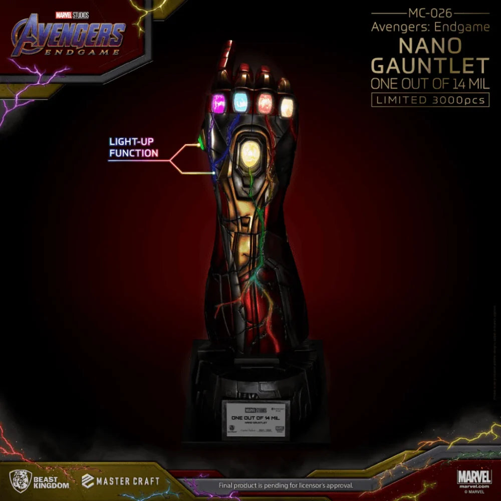 Beast Kingdom MC-026 Avengers: Endgame Master Craft Nano Gauntlet 1:1 Scale (Limited Edition of 3000)