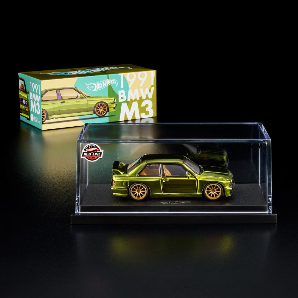Hot Wheels 1991 BMW M3 Red Line Club Exclusive With Acrylic Case