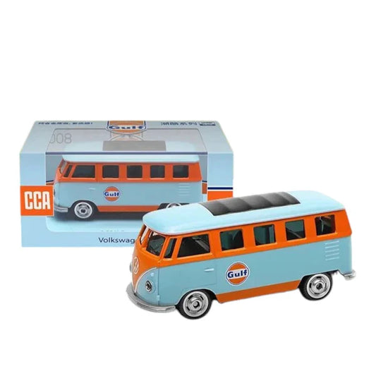 CCA Premium Gulf Volkswagen T1 - Blue Diecast Metal Model Car With Acrylic Case