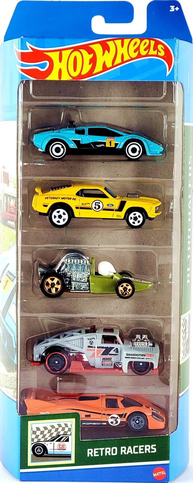 Hot Wheels 5 Car Gift Pack - Retro Racers
