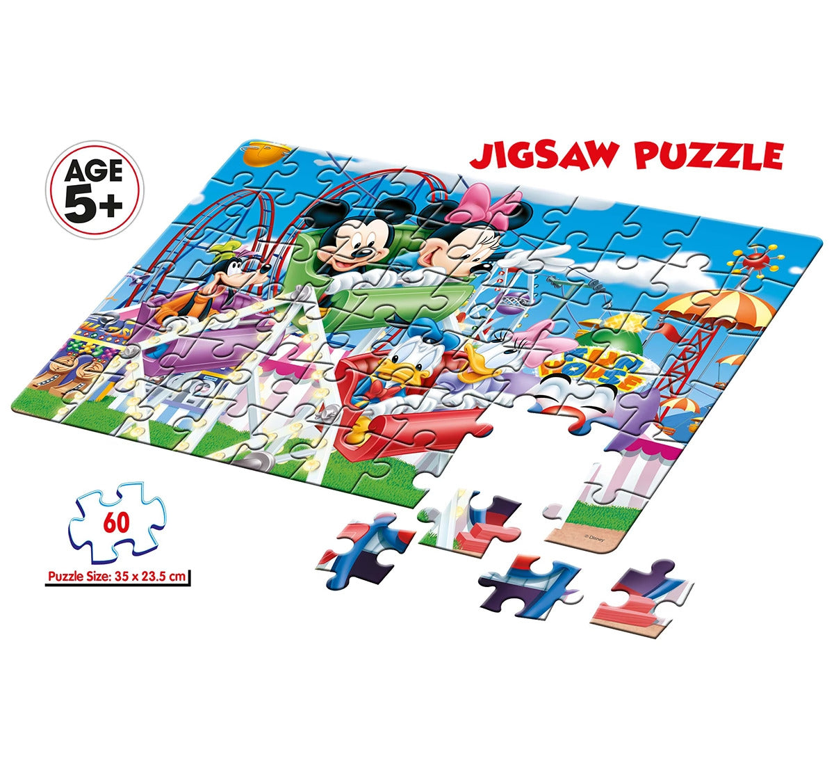Disney Frank Mickey Mouse On Joy Ride 60 piece Puzzle for Kids age 5Y+