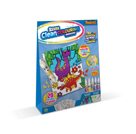 Scentos Clean Colouring Markers Adventure Set