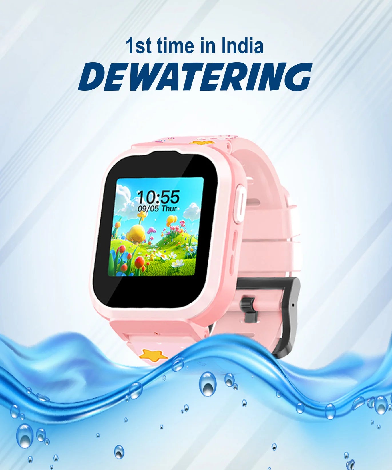 Spiky 4G Cyclops 4G Voice & Video Calling Kids Smartwatch -- Pink Unicorn