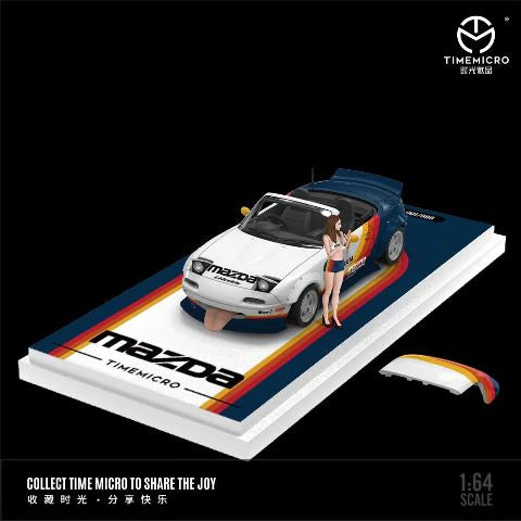 Time Micro 1/64 Mazda MX5 Limited Edition 336/999 With Mini Figure & Acrylic Case