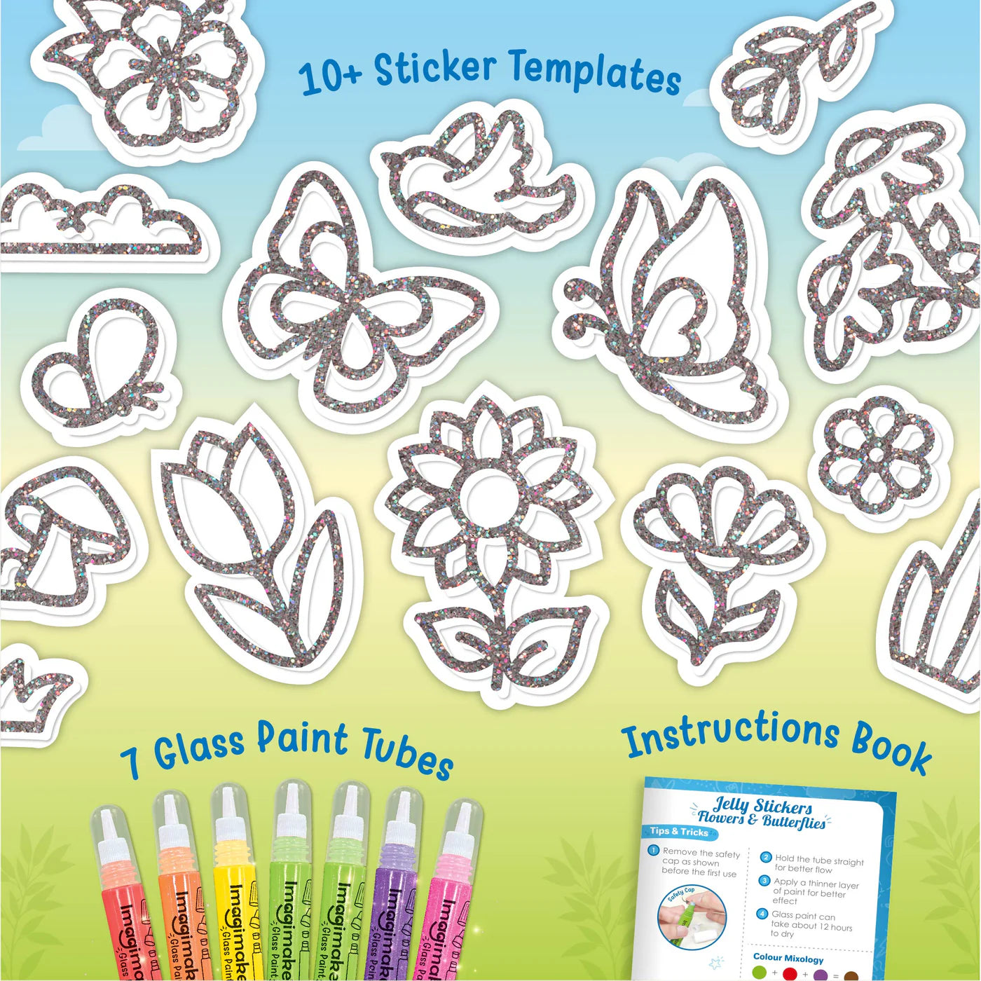 Imagi Make DIY Jelly Stickers Flowers & Butterflies