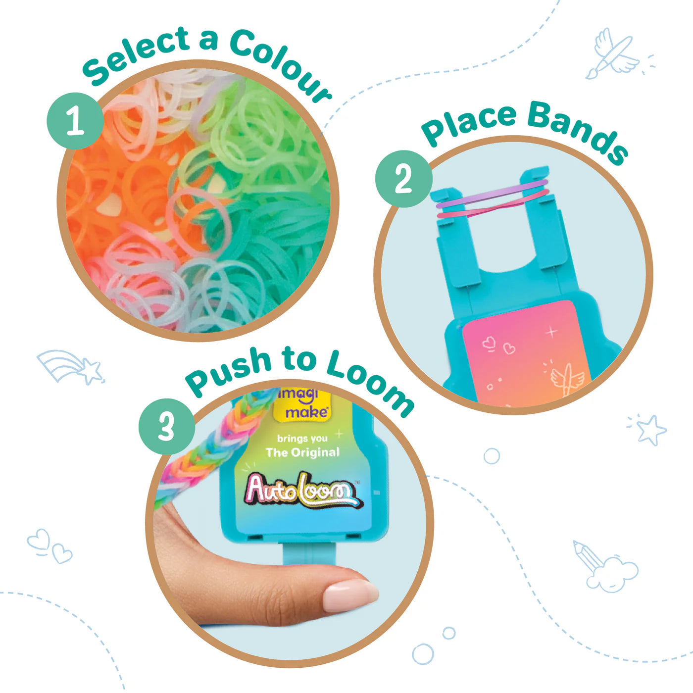 Imagi Make Rainbow Loom Bands, Charms & Beads