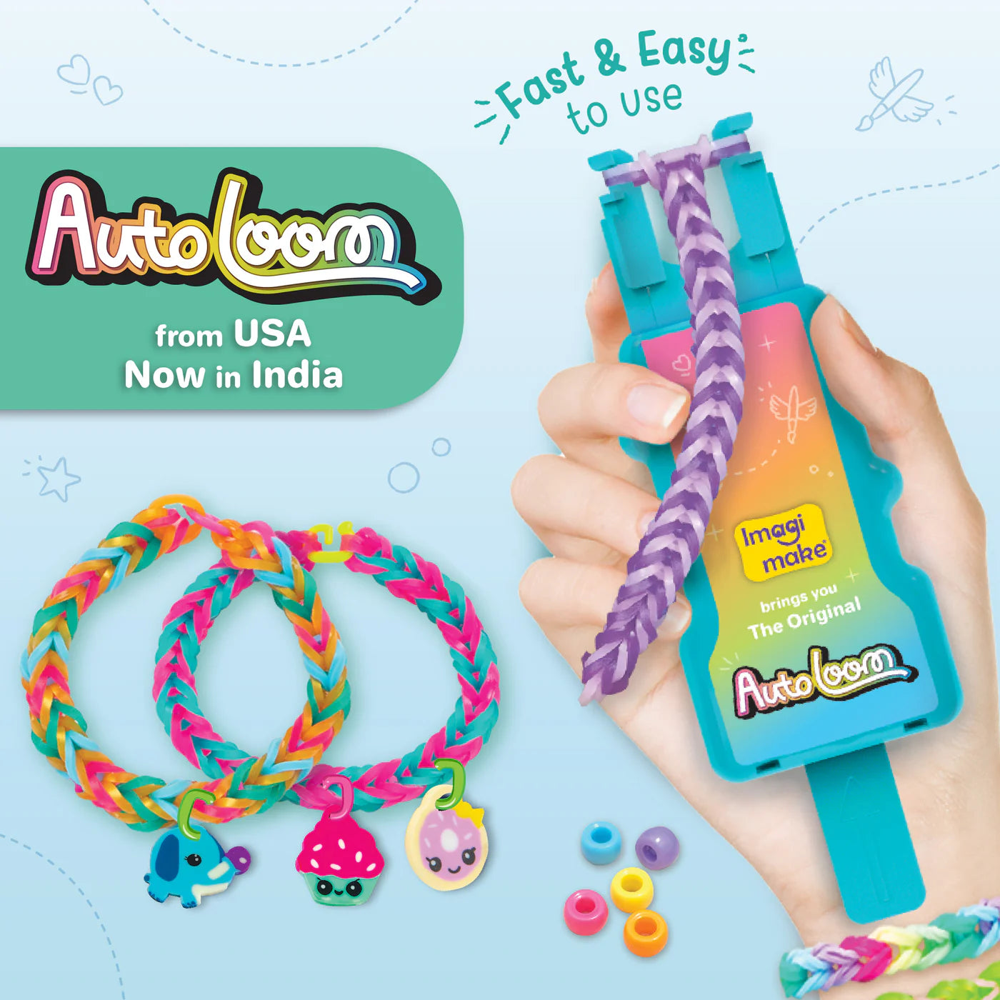 Imagi Make Rainbow Loom Bands, Charms & Beads