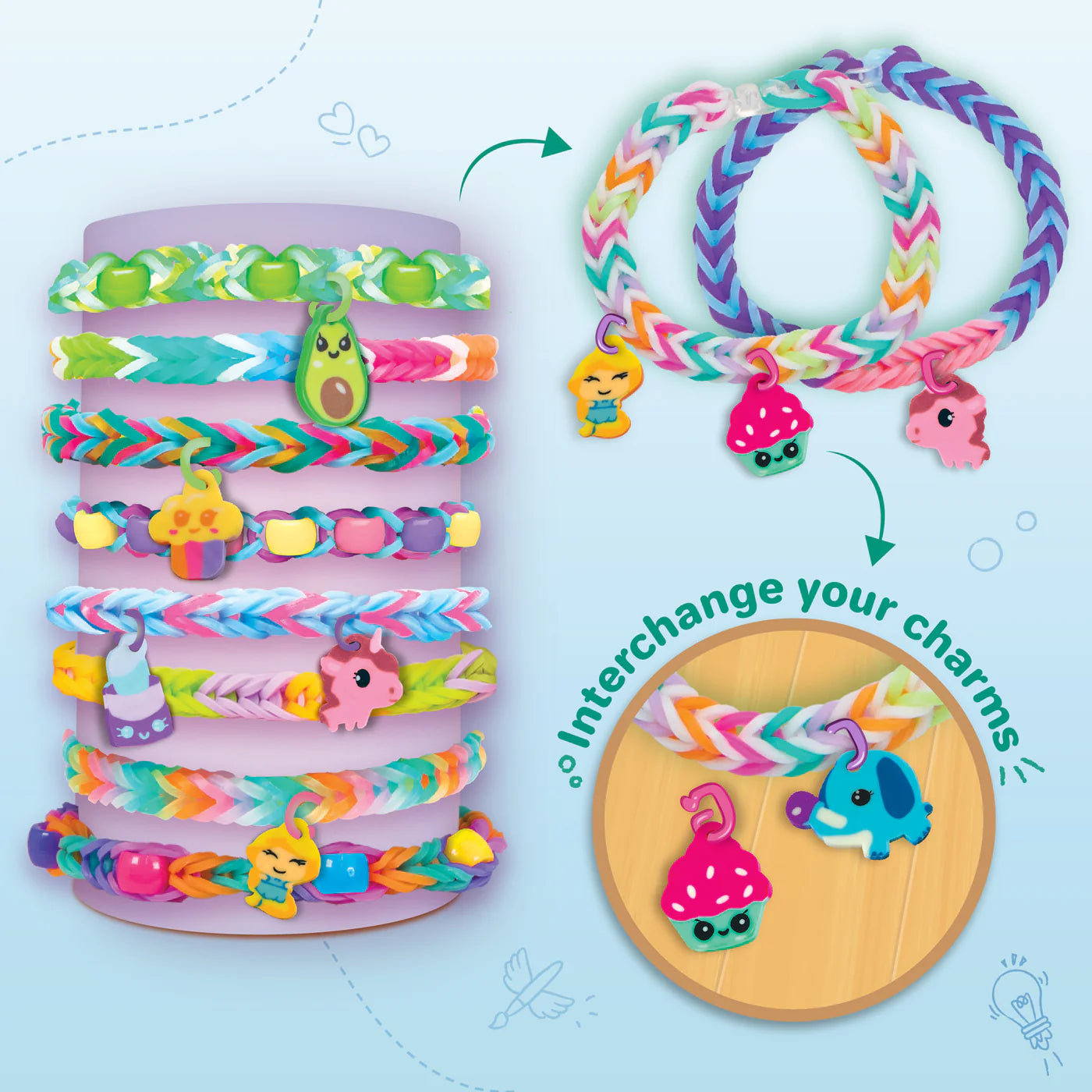 Imagi Make Rainbow Loom Bands, Charms & Beads