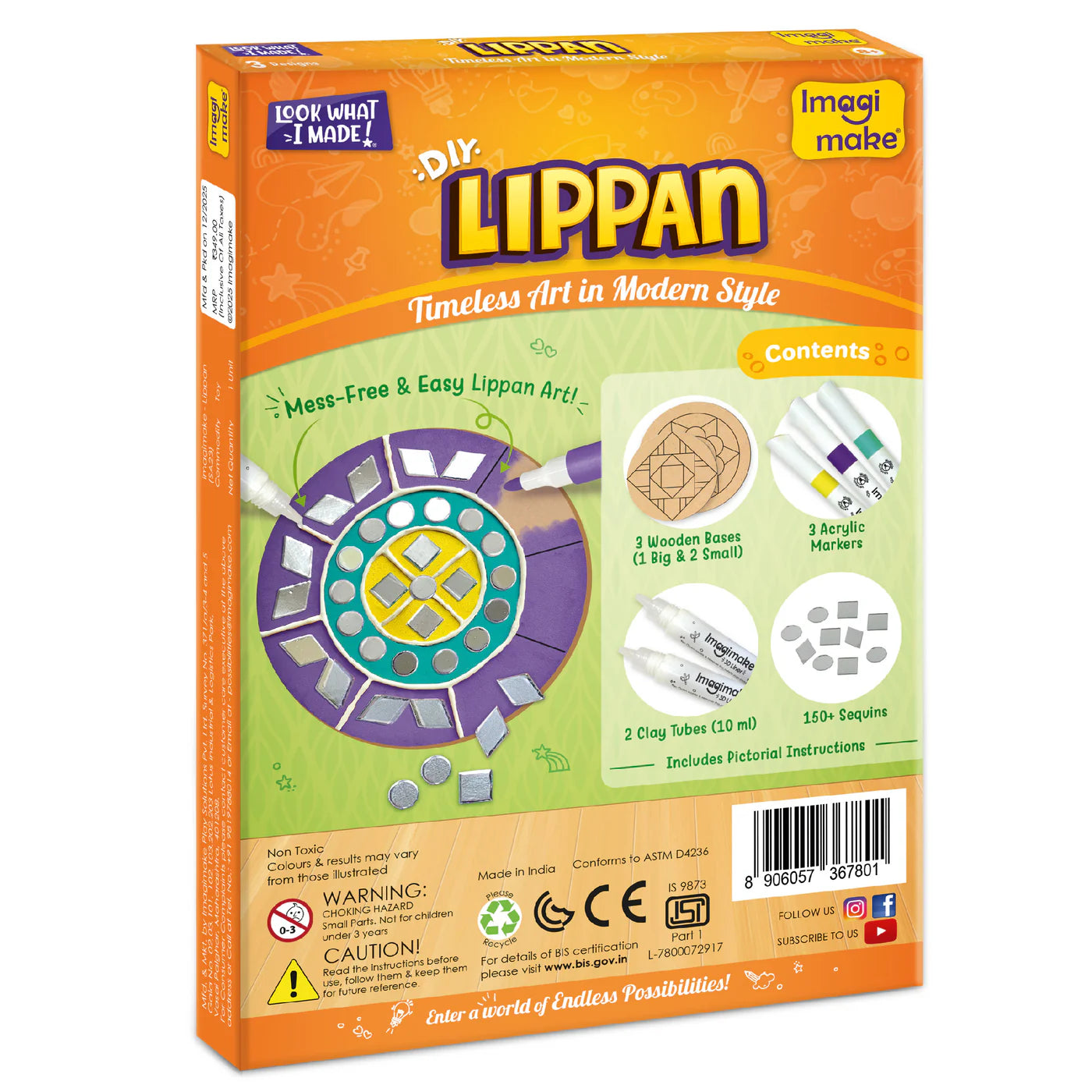 Imagi Make DIY Lippan Art Kit
