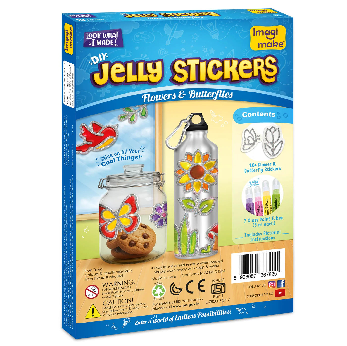 Imagi Make DIY Jelly Stickers Flowers & Butterflies