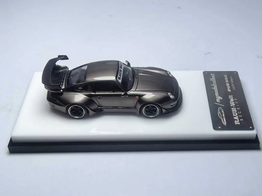 My Model Collect 1/64 RWB993 High Wing Chrome Pearl Gray Limited Edition 403/999 With Acrylic Case