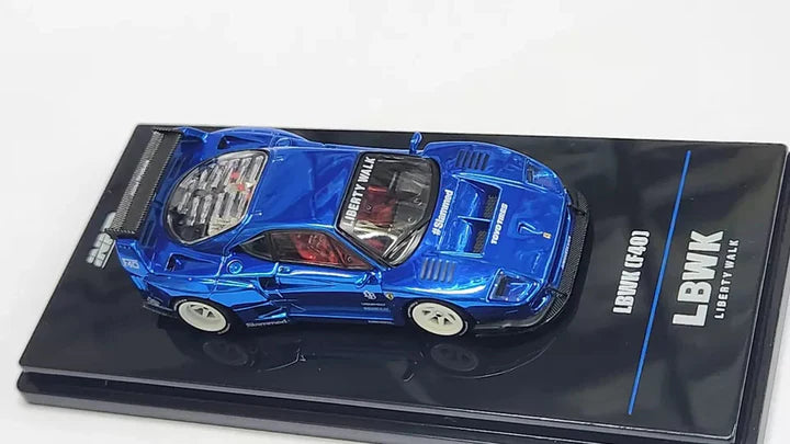 INNO 64 1/64 LBWK Ferrari F40 Chrome Blue Chase Car