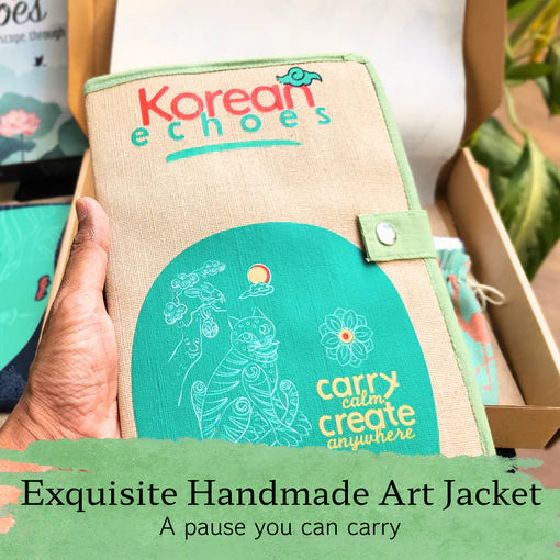 Playkree Korean Echoes Art & Mindfulness Kit: A Creative Journey Through Minhwa, Dancheong & Maedeup