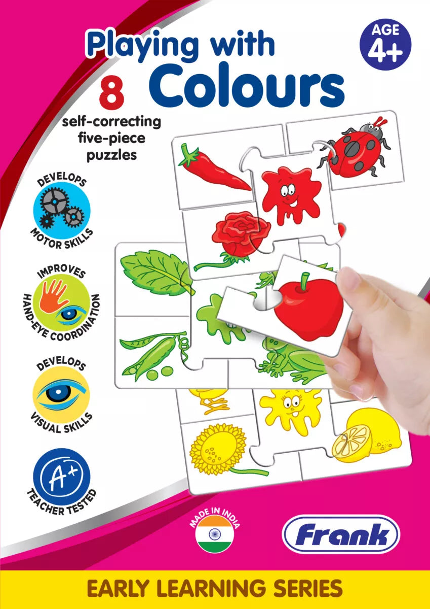 Frank Playing with Colours 8 Self-Correcting Five-Piece Puzzles