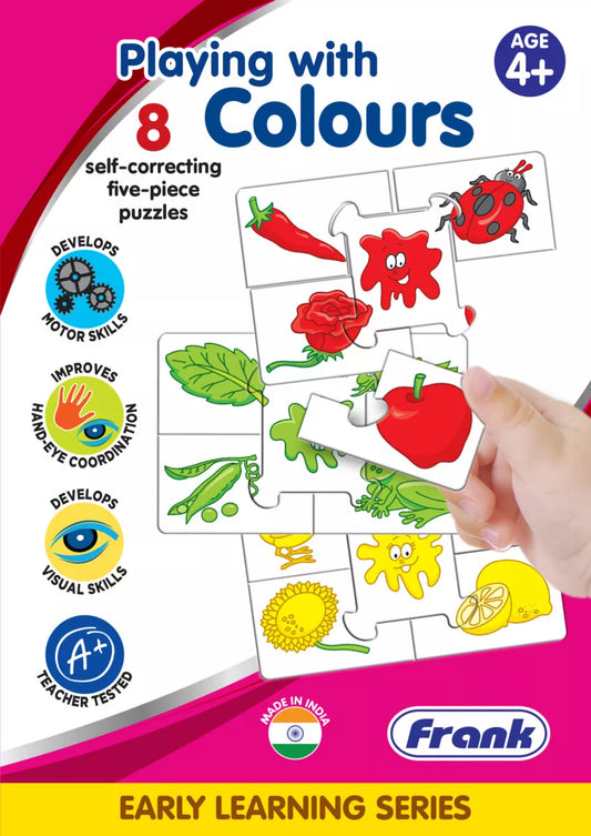 Frank Playing with Colours 8 Self-Correcting Five-Piece Puzzles