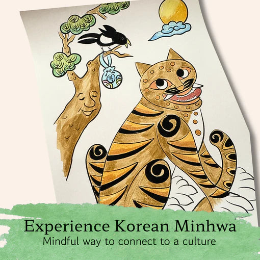 Playkree Korean Echoes Art & Mindfulness Kit: A Creative Journey Through Minhwa, Dancheong & Maedeup