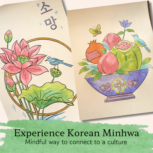 Playkree Korean Echoes Art & Mindfulness Kit: A Creative Journey Through Minhwa, Dancheong & Maedeup