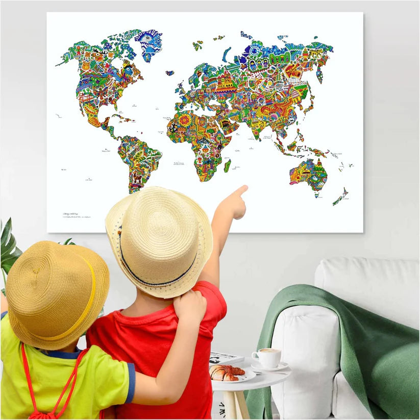 Unik Play Colouring World Map