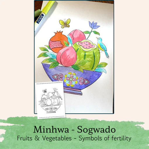 Playkree Korean Echoes Art & Mindfulness Kit: A Creative Journey Through Minhwa, Dancheong & Maedeup
