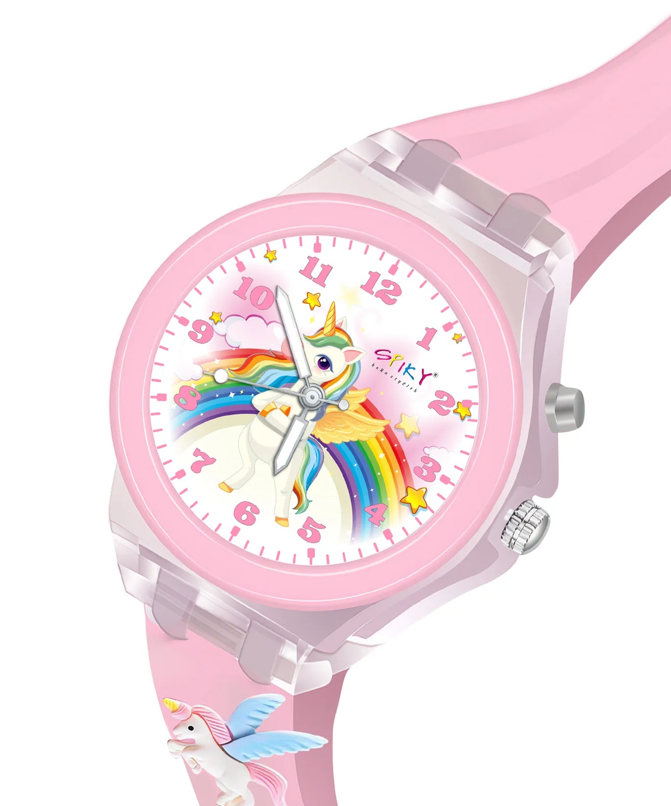 Spiky 3D Cartoon Analog Light Watch -- Unicorn