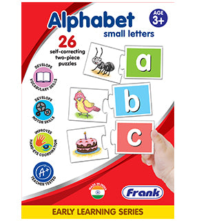 Frank Alphabet Small Letters 26 Self-Correcting Two-Piece Puzzles