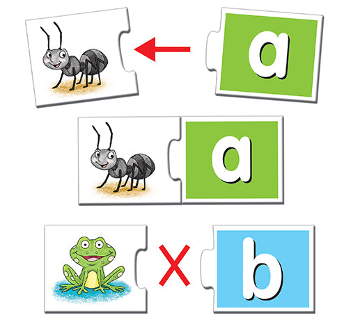 Frank Alphabet Small Letters 26 Self-Correcting Two-Piece Puzzles