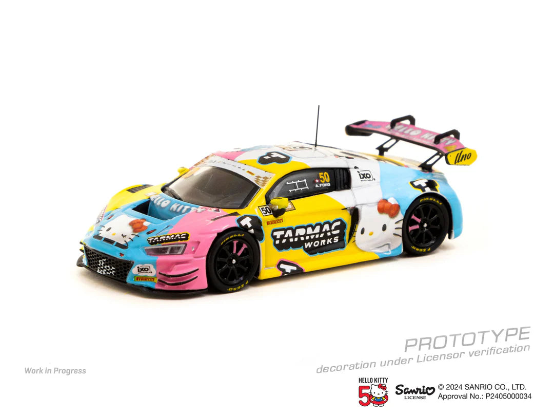 Tarmac Works 1/64 Audi R8 LMS GT3 Evo II "Hello Kitty 50th Anniversary"