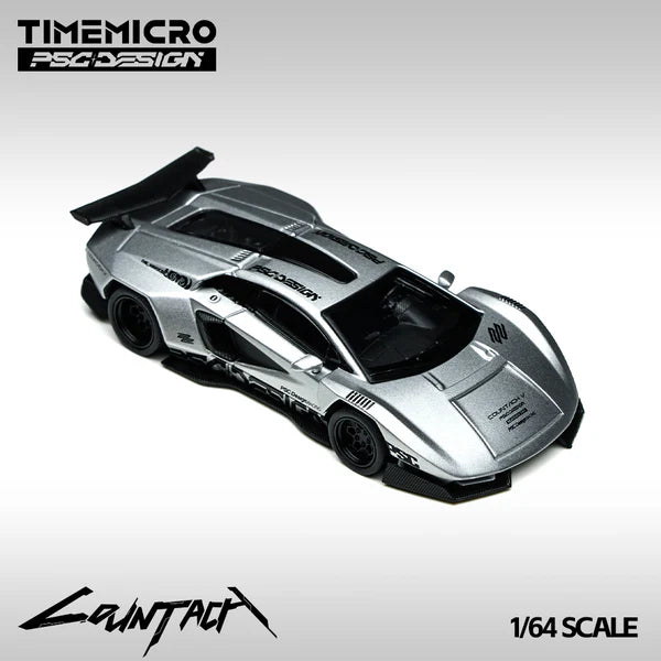 Time Micro X PSC Design Lamborghini Countach V "Silver Bullet" Limited Edition With Acrylic Case