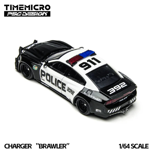 Time Micro X PSC Design 1/64 Charger "Brawler" LSPD With Acrylic Case