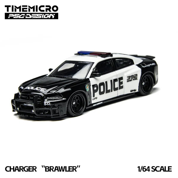 Time Micro X PSC Design 1/64 Charger "Brawler" LSPD With Acrylic Case