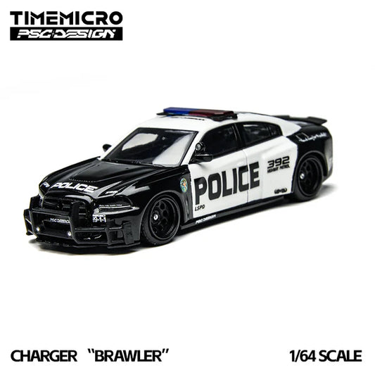 Time Micro X PSC Design 1/64 Charger "Brawler" LSPD With Acrylic Case