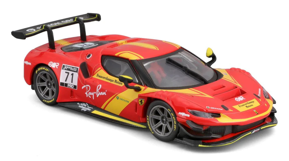 Bburago 1/43 2022 Ferrari 296 GT3 With Acrylic Case