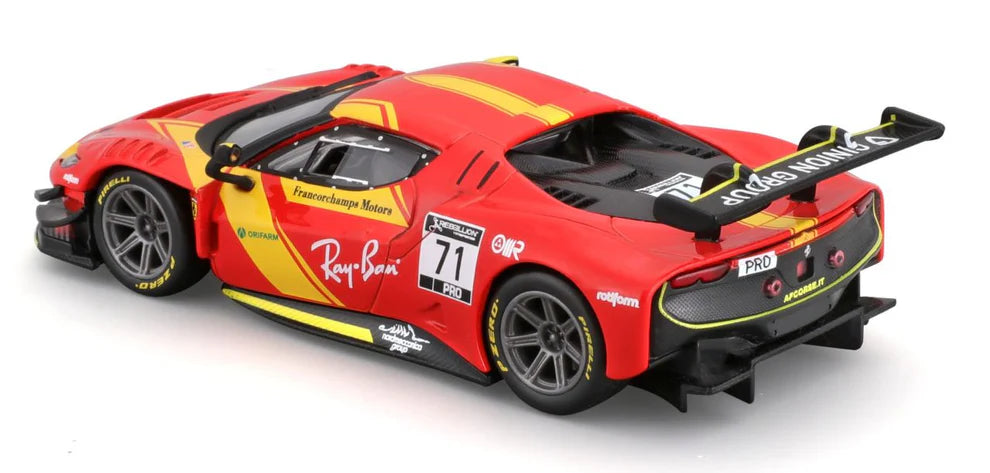 Bburago 1/43 2022 Ferrari 296 GT3 With Acrylic Case