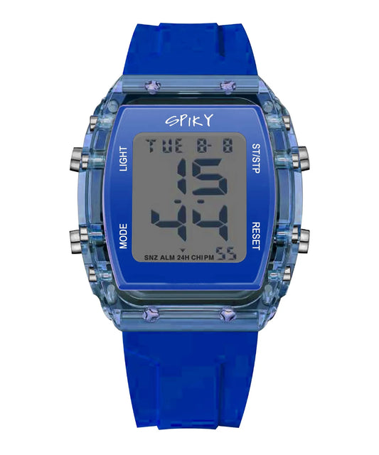Spiky Digital Sports Watch for Kids -- EVA36 Blue