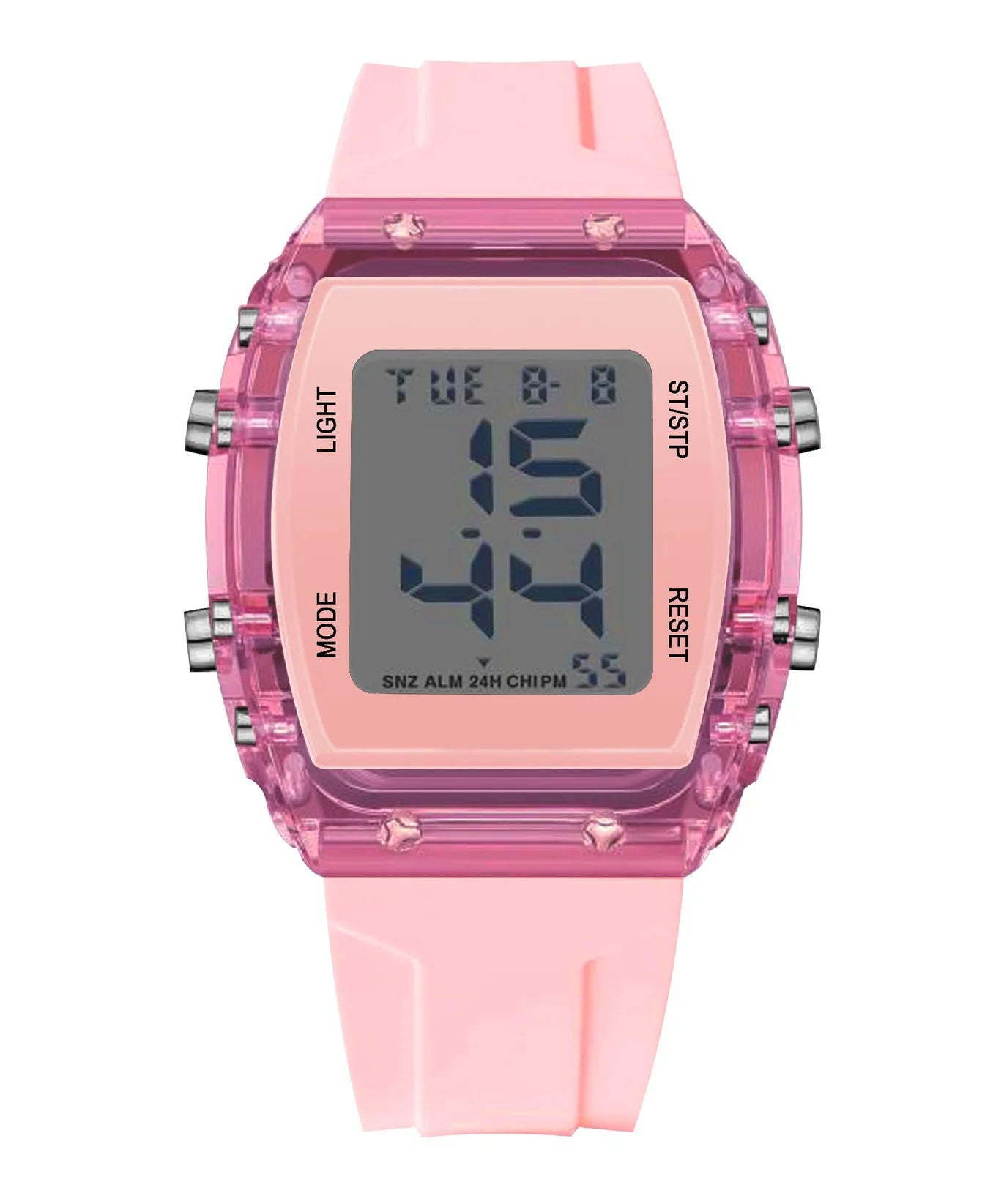 Spiky Digital Sports Watch for Kids -- EVA36 Pink