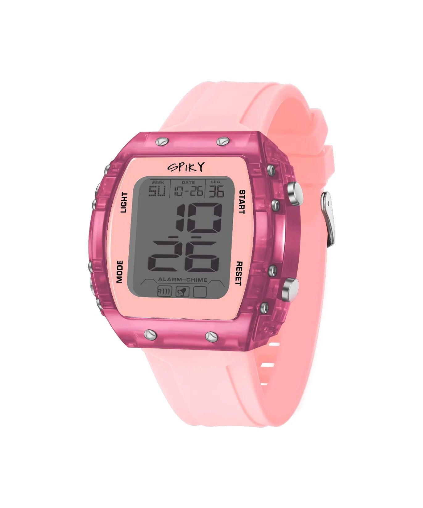 Spiky Digital Sports Watch for Kids -- EVA36 Pink