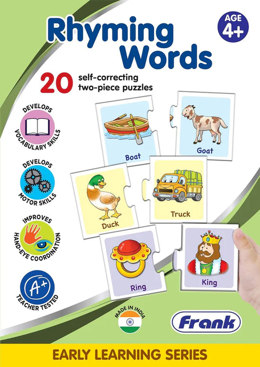 Frank Rhyming Words 20 Self- Correcting Two-Piece Puzzles