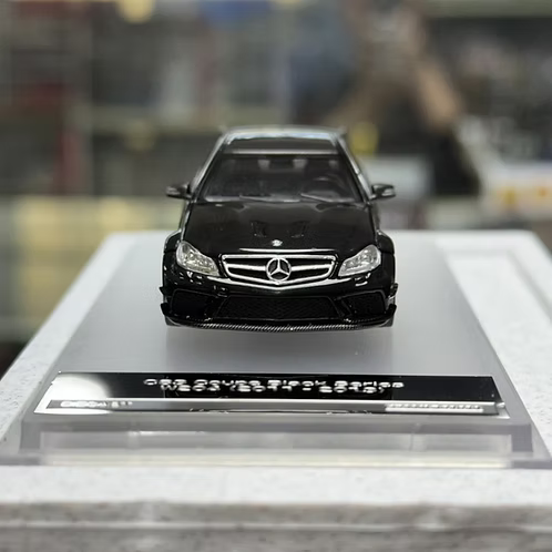 Classic Garage 1/64 Mercedes C63 Coupe Black Series W204 (2011-2013) With Acrylic Case