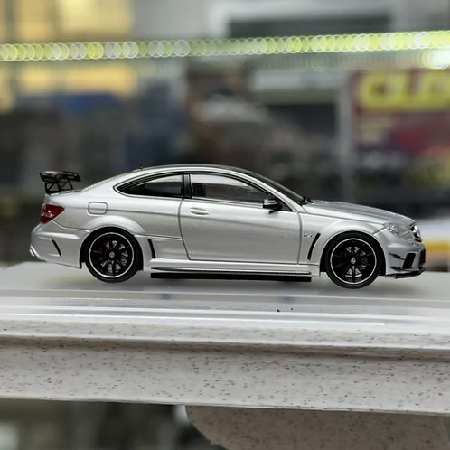 Classic Garage 1/64 Mercedes C63 Coupe Black Series W204 (2011-2013) With Acrylic Case